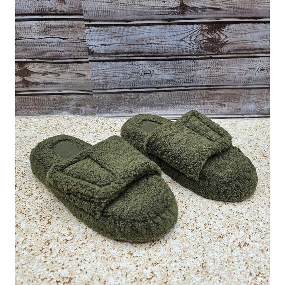 Cat & Jack Ace Adjustable Slide Olive Green Toddler's Slippers Size S 13/1 - Picture 1 of 9